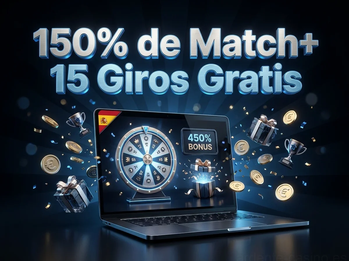 150% de Match+ 15 Giros Gratis